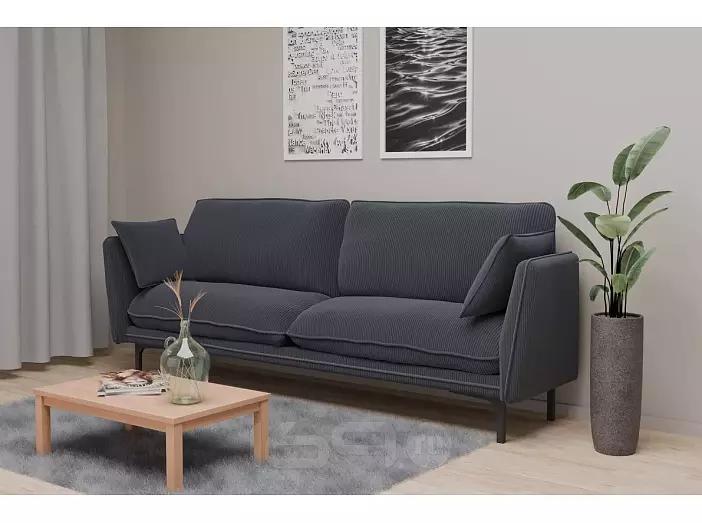 Диван Сиеста (06) серый Велюр