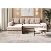 Диван угловой левый Марго 1 (25) (УЛ) бежевый велюр