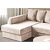 Диван угловой левый Марго 1 (25) (УЛ) бежевый велюр