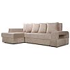 Диван угловой левый Марго 1 (25) (УЛ) бежевый велюр