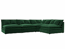 

Диван угловой Лига-040 Правый угол Велюр Зелёный