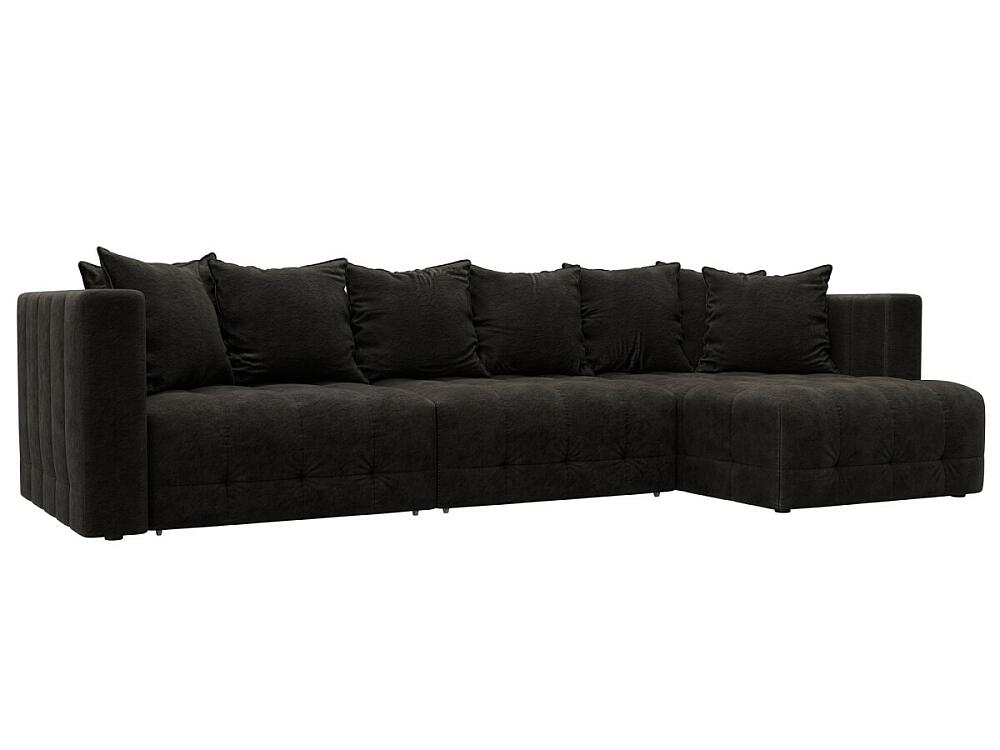 

Диван угловой Лига-052 НПБ Лонг угол универсальный Велюр BRUT 17 коричневый