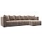 Диван угловой лига-052 нпб лонг угол универсальный велюр tower 05 бежевый еврокнижка