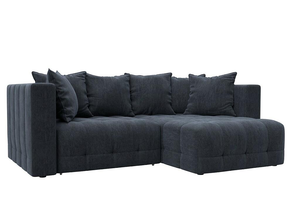 

Диван угловой Лига-052 НПБ угол универсальный Шенилл Rimini 14 темно-серый