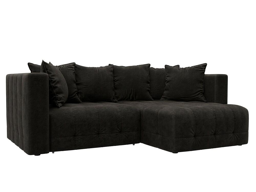 

Диван угловой Лига-052 НПБ угол универсальный Велюр BRUT 17 коричневый