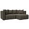 Диван угловой лига-052 нпб угол универсальный велюр ness 07 коричневый еврокнижка