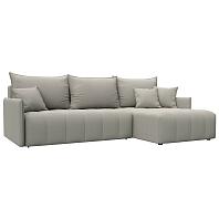 Диван угловой Лига-054 НПБ угол универсальный Рогожка Амур 02 бежевый