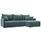 Диван угловой лига-054 нпб угол универсальный шенилл rimini 11 серо-зеленый еврокнижка