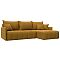 Диван угловой лига-054 нпб угол универсальный велюр brut 10 желтый еврокнижка