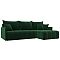Диван угловой лига-054 нпб угол универсальный велюр seven 626 зеленый еврокнижка