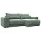 Диван угловой Лига-056 НПБ угол универсальный Велюр BRUT 08 зеленый