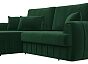 Диван угловой лига-057 нпб угол левый велюр seven 626 зеленый еврокнижка