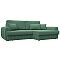 Диван угловой лига-057 нпб угол правый рогожка амур 11 зеленый еврокнижка