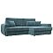 Диван угловой Лига-057 НПБ угол правый Велюр SEVEN 113 бирюзовый