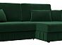 Диван угловой лига-057 нпб угол правый велюр seven 626 зеленый еврокнижка