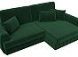 Диван угловой лига-057 нпб угол правый велюр seven 626 зеленый еврокнижка