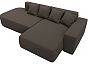 Диван угловой лига-065 угол правый рогожка амур 05 коричневый еврокнижка