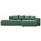 Диван угловой лига-065 угол правый рогожка амур 11 зеленый еврокнижка