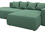 Диван угловой лига-065 угол правый рогожка амур 11 зеленый еврокнижка