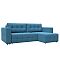 Диван угловой Лига-075 угол универсальный Рогожка Амур 10 голубой