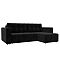 Диван угловой лига-075 угол универсальный велюр seven 35 черный еврокнижка