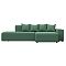 Диван угловой лига-079 угол правый рогожка амур 11 зеленый еврокнижка
