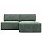 Диван угловой модульный Лига-060 НПБ угол универсальный Велюр BRUT 08 зеленый