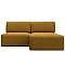 Диван угловой модульный Лига-060 НПБ угол универсальный Велюр BRUT 10 желтый