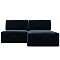 Диван угловой модульный Лига-060 НПБ угол универсальный Велюр TOWER 13 синий
