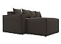 Диван угловой модульный лига-063 угол левый рогожка амур 05 коричневый без механизма