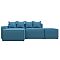 Диван угловой модульный лига-063 угол левый рогожка амур 10 голубой без механизма