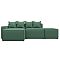Диван угловой модульный лига-063 угол левый рогожка амур 11 зеленый без механизма