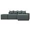 Диван угловой модульный лига-063 угол правый рогожка амур 07 серый без механизма