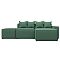 Диван угловой модульный лига-063 угол правый рогожка амур 11 зеленый без механизма