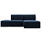 Диван угловой модульный с пуфом лига-060 нпб угол универсальный шенилл rimini 10 синий еврокнижка