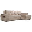 Диван угловой правый Марго 1 (26) (УП) бежевый велюр