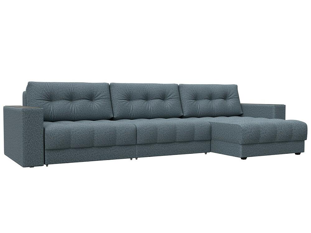 

Диван угловой с декором Лига-049 НПБ Лонг Велюр NESS 12 серый