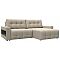Диван угловой с полками лига-053 нпб велюр ness 04 бежевый еврокнижка