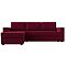 Диван угловой Траумберг Лайт левый  Микровельвет Бордовый
