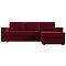 Диван угловой Траумберг Лайт правый  Микровельвет Бордовый