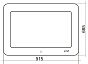 Djet 915х685 - 4 (часы, сенсорный выключатель) зеркало