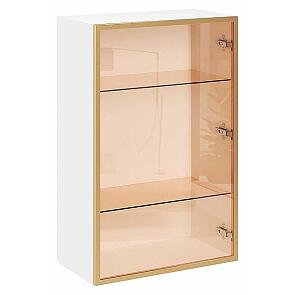 Фасад высокий со стеклом Ф-46Н AL в алюминиевой рамке Золотой