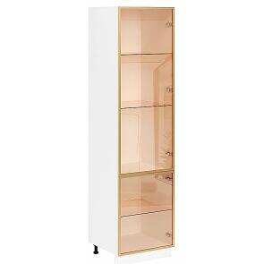 Фасад высокий со стеклом Ф-92Н AL в алюминиевой рамке Золотой