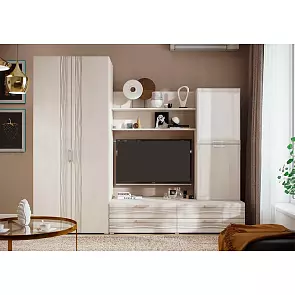 Гостиная Асти Вариант №2 (Сандал светлый, Сандал светлый)