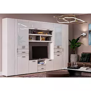 Гостиная Асти Вариант №3 (Сандал светлый, Сандал светлый)