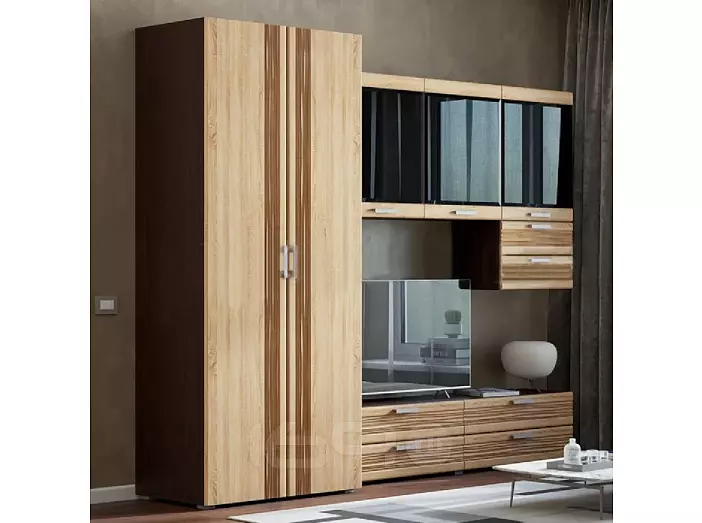 Гостиная Асти Вариант №5 (Дуб Сонома, Венге)