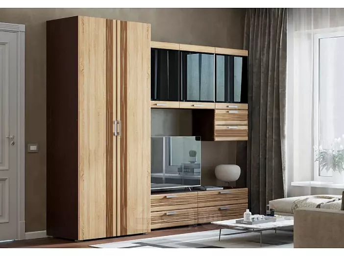 Гостиная Асти Вариант №5 (Дуб Сонома, Венге)