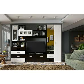 Гостиная Белла (гостиная) (Дуб беленый/Венге, Венге)