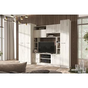 Гостиная Флора (без зеркала) (Дуб Крафт Белый, Дуб крафт белый)