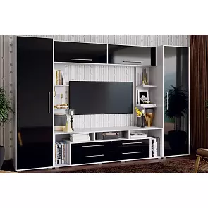 Гостиная Гармония  (Черный Глянец, Белый)